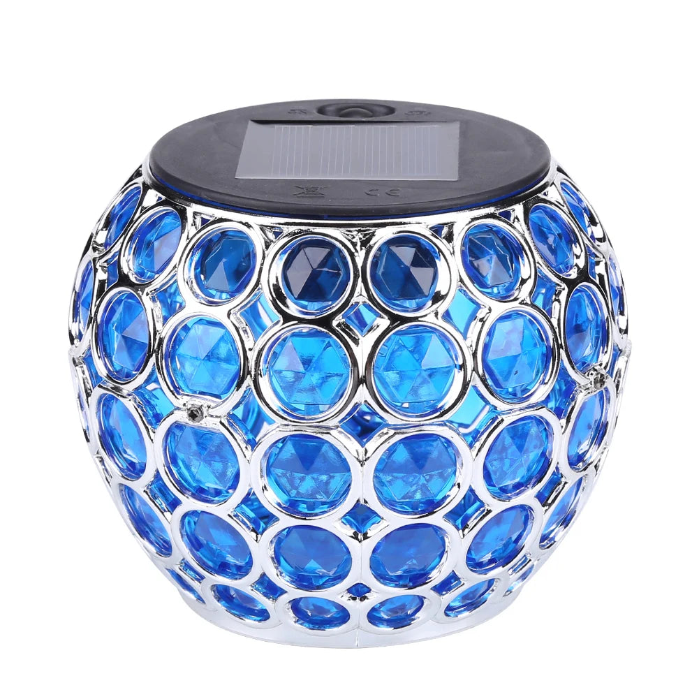 Solar LED Hollow Hanging Ball Light - Peacock Design