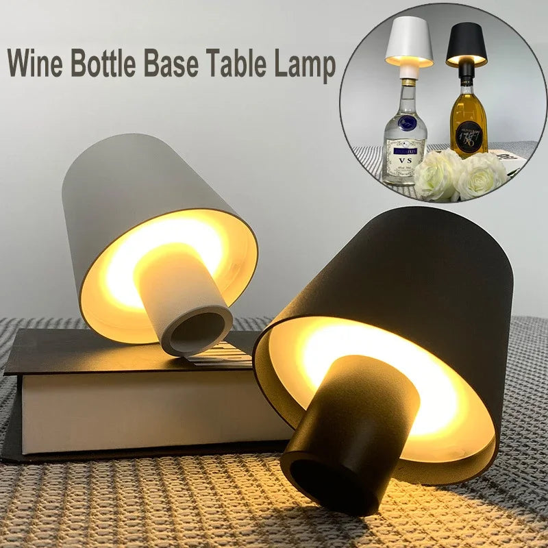 Wireless LED Desk Lamp in Creative Wine Bottle Design