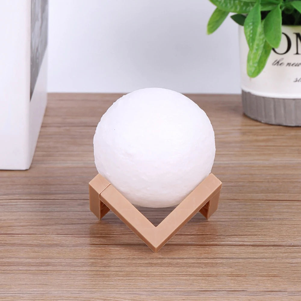 Moon Ball LED Night Light with Plastic Stand