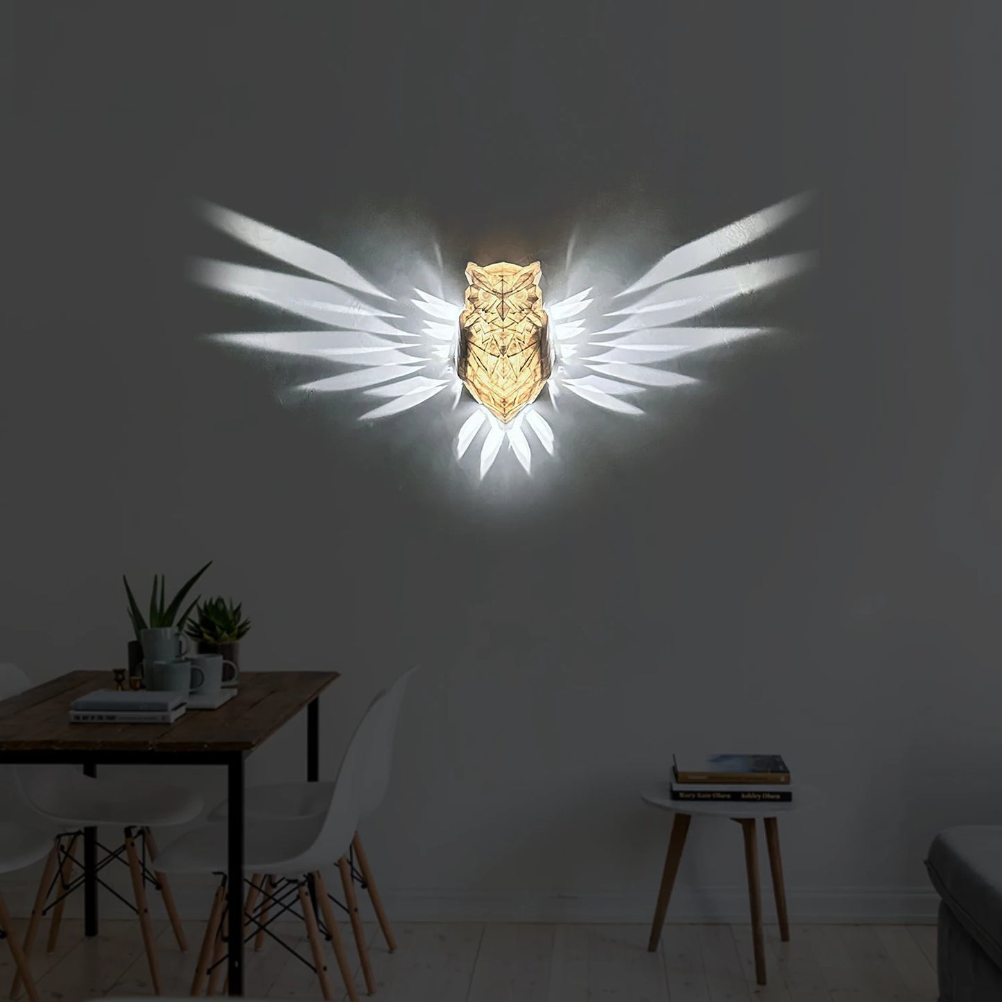 3D Bird Wall Lamp - Owl & Eagle Shapes